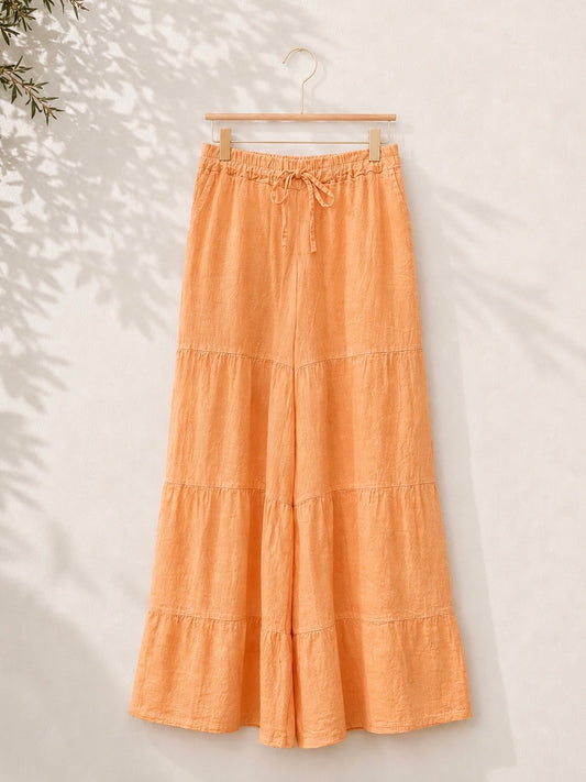 Pantalón Lino Flúor Acampanado