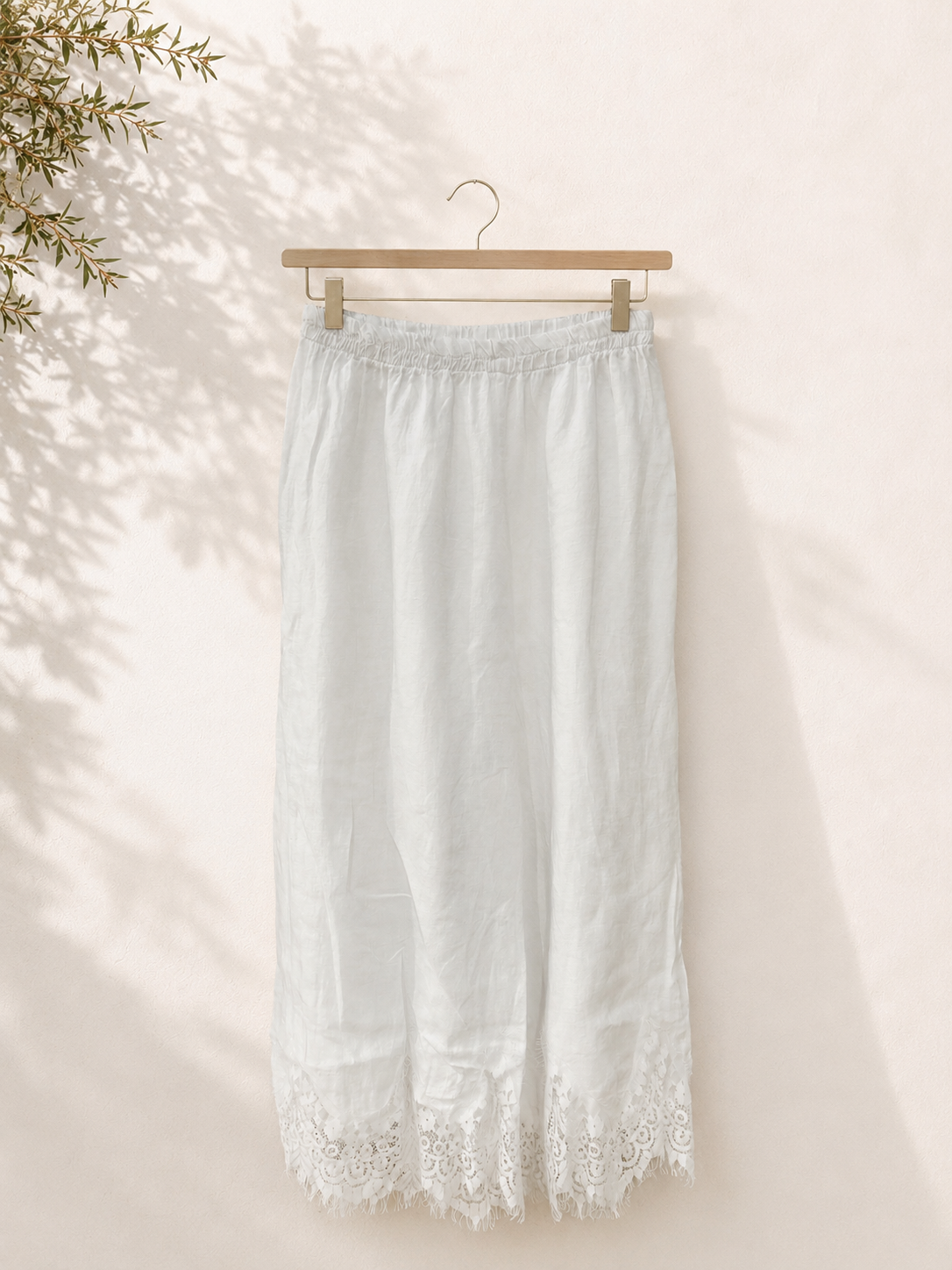 Pantalón Lino con encaje