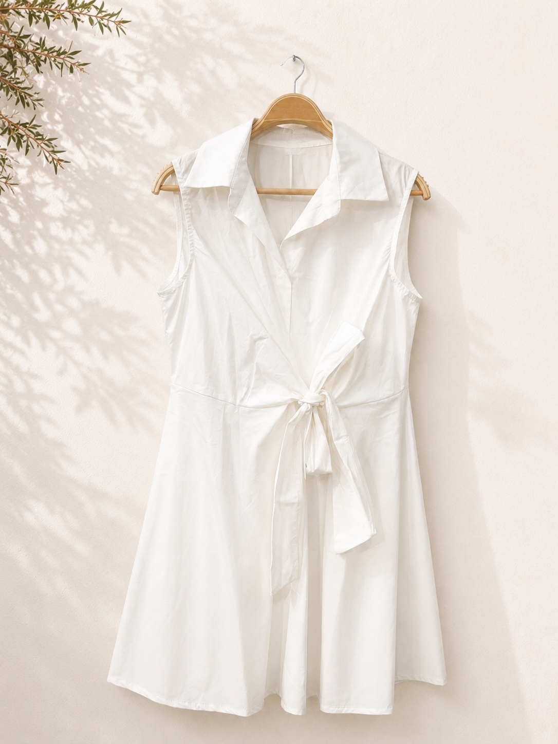 Vestido camisero anudado