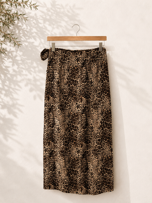 Falda Leopard print