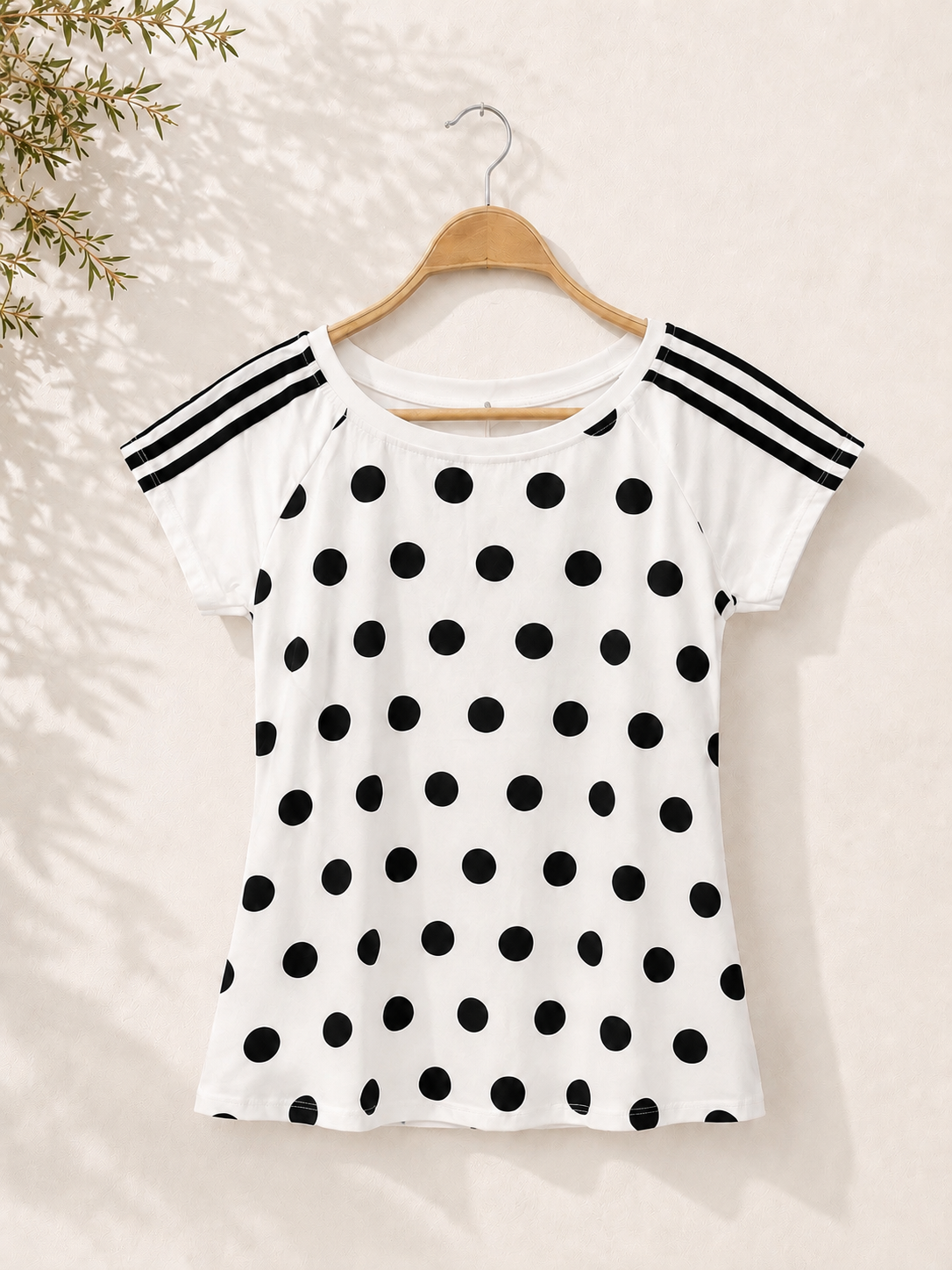 Camiseta manga corta topos/rayas