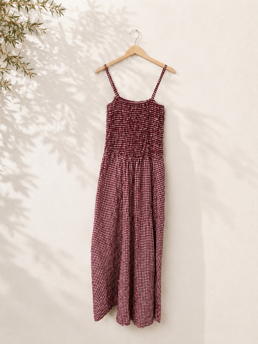 Vestido elástico vichy