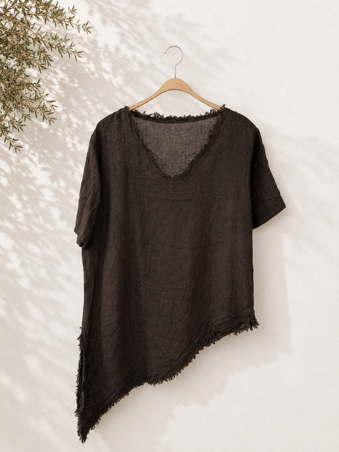 Camiseta asimétrica lino