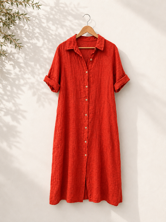 Vestido Camisero Largo