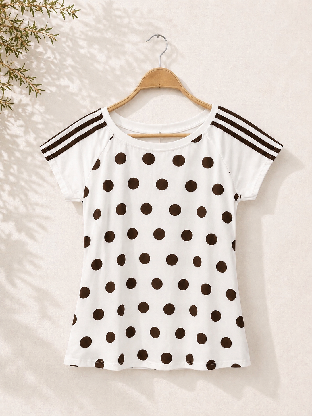Camiseta manga corta topos/rayas