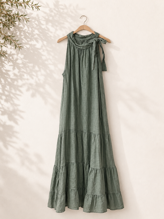 Vestido halter anudado
