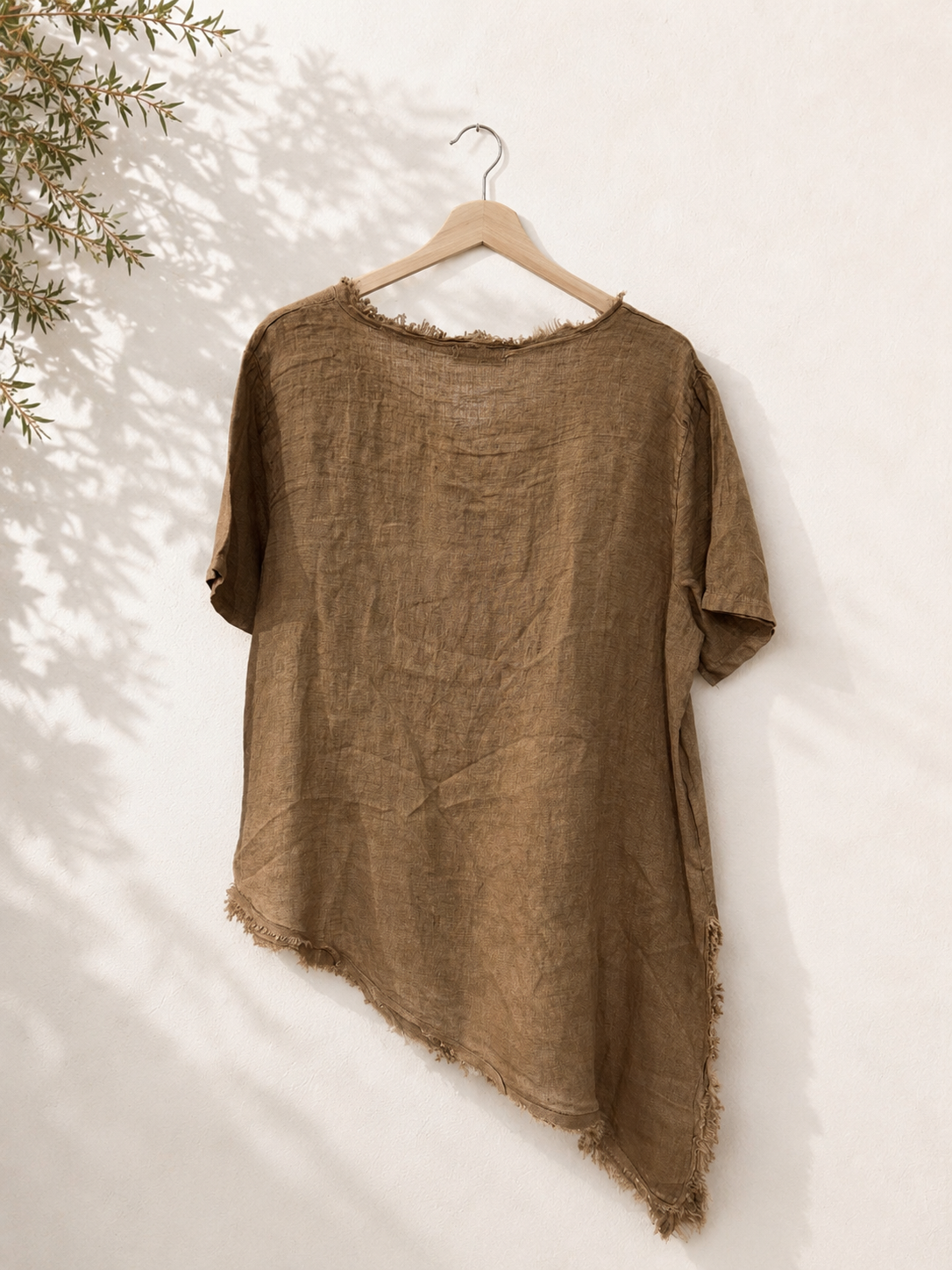 Camiseta asimétrica lino