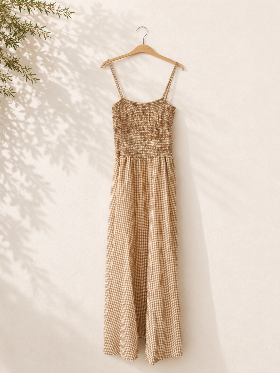 Vestido elástico vichy