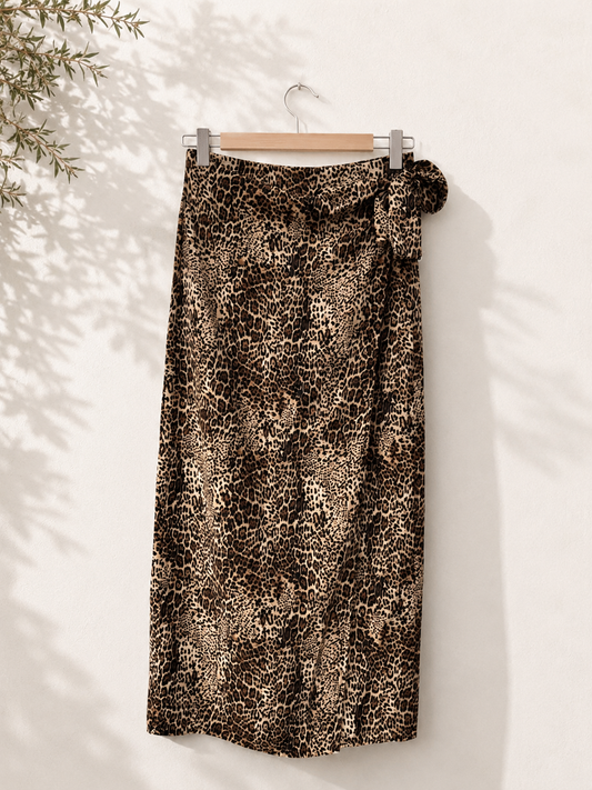 Falda Leopard print