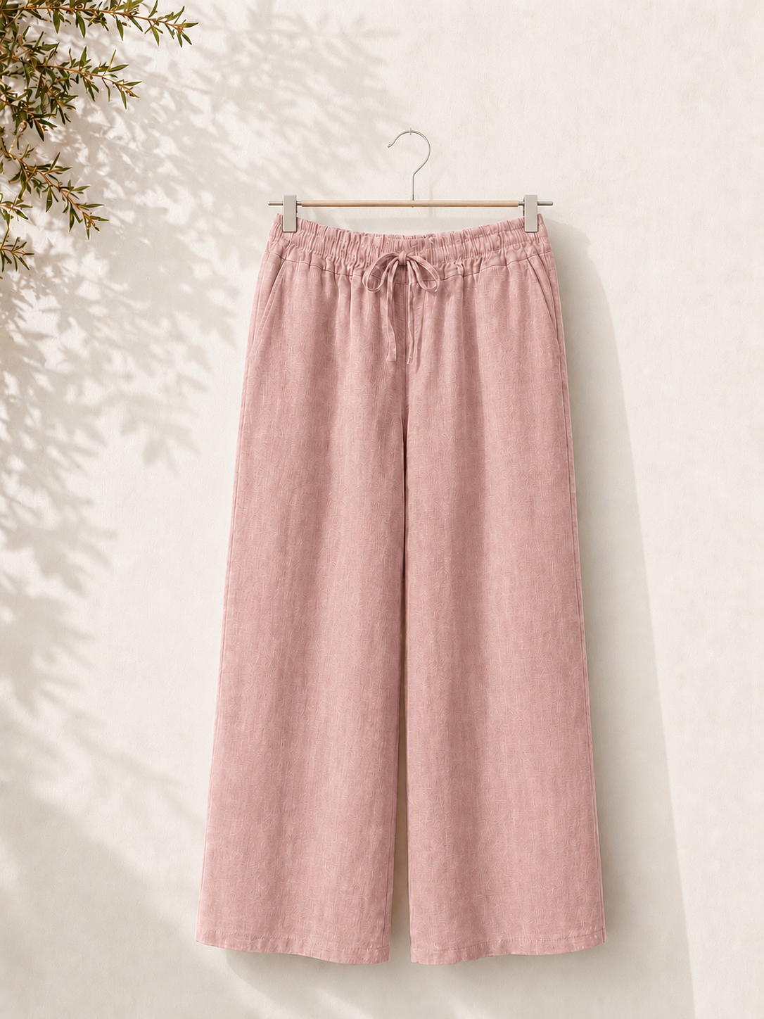 Pantalón recto Lino