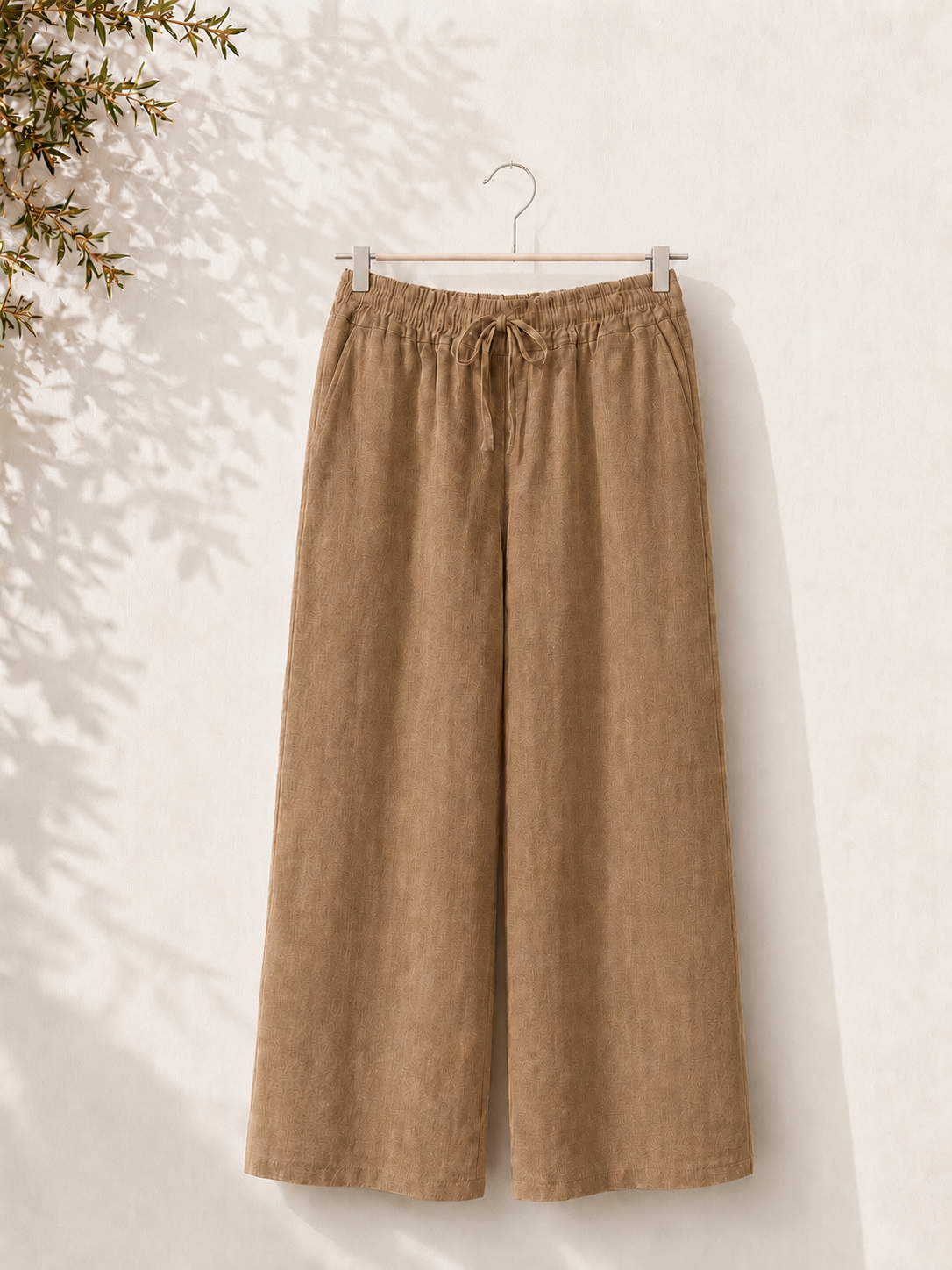 Pantalón recto Lino