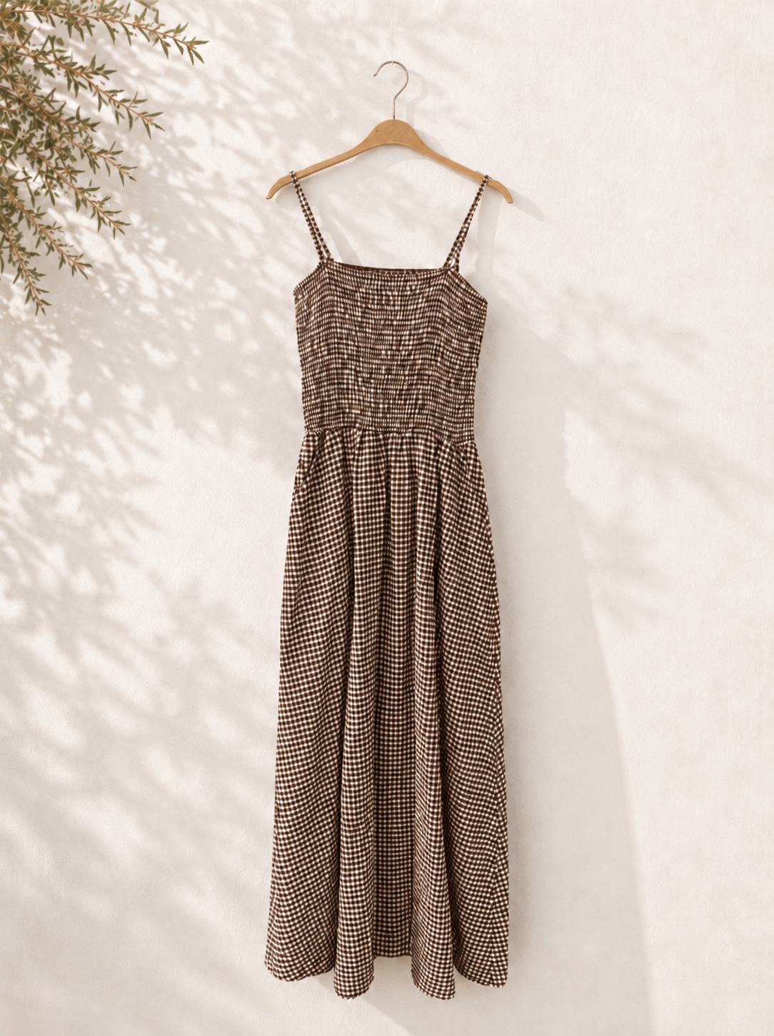 Vestido elástico vichy