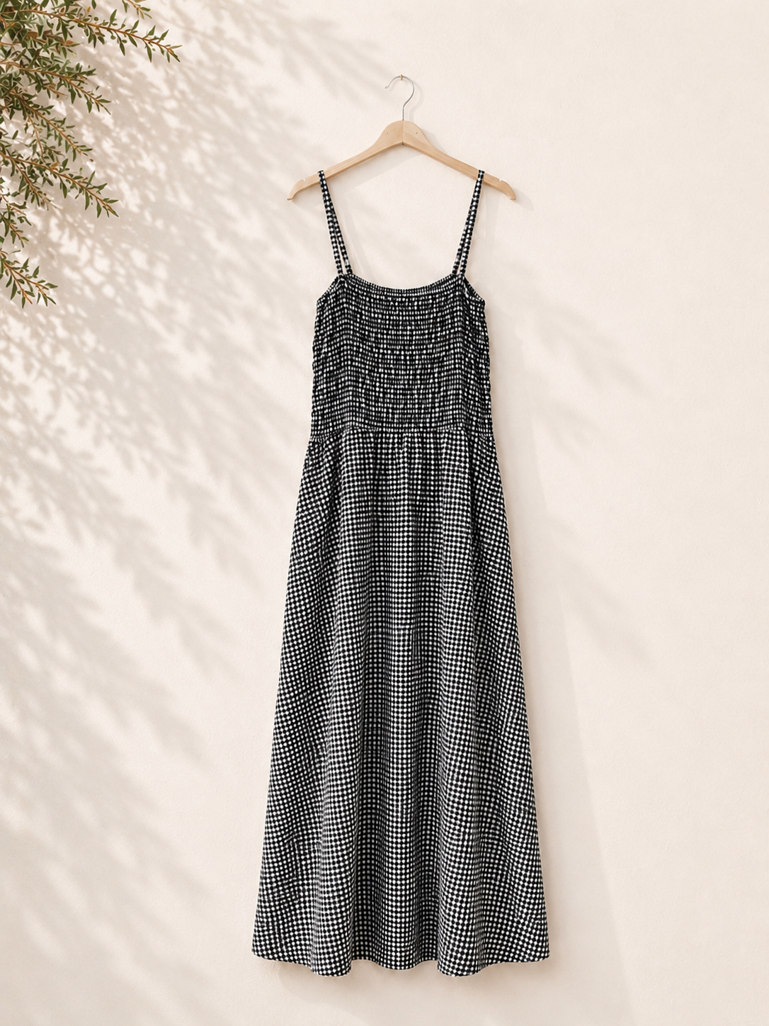 Vestido elástico vichy